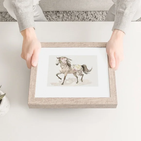 Floral Horse Watercolor Illustration Wall Art Print Poster Unframed - Picture 8 of 17